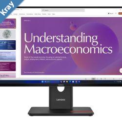 LENOVO ThinkVision T24D40 23.824 120Hz FHD IPS Monitor USBC Dock 100W DP Height Adjust Tilt Swivel Pivot HDMI DP LAN 4xUSB VESA 62CDGAR6AU