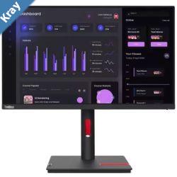 LENOVO ThinkVision T24I30 23.824 60Hz FHD Monitor 1920x1080 169 AntiGlare Height Adjustable Titl Swivel Pivot 4xUSB3.2 Hub VGA DP HDMI Audio 3yr