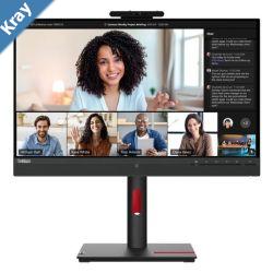 Lenovo ThinkVision T24mv 23.824 FHD USBC Docking IPS Monitor Height Adjust Tilt Swivel Pivot Webcam Daisy Chain DP HDMI LAN 4xUSB3.2 Hub Speakers