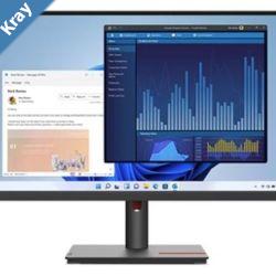 Lenovo ThinkVision T27P30 27 UHD USBC Monitor 4K 3840x2160 169 Height Adjustable Tilt Swivel Pivot DP HDMI USBC 3xUSB3.2 Hub 3yr