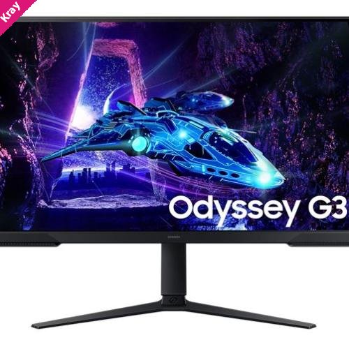 Samsung 32' S30D Odyssey Gaming Monitor FHD 1920x1080 1ms 16:9 180Hz Tilt HAS Swivel Pivot VESA VA HDMI DP HDCP Free Eye Saver Mode Black 3Y WTY