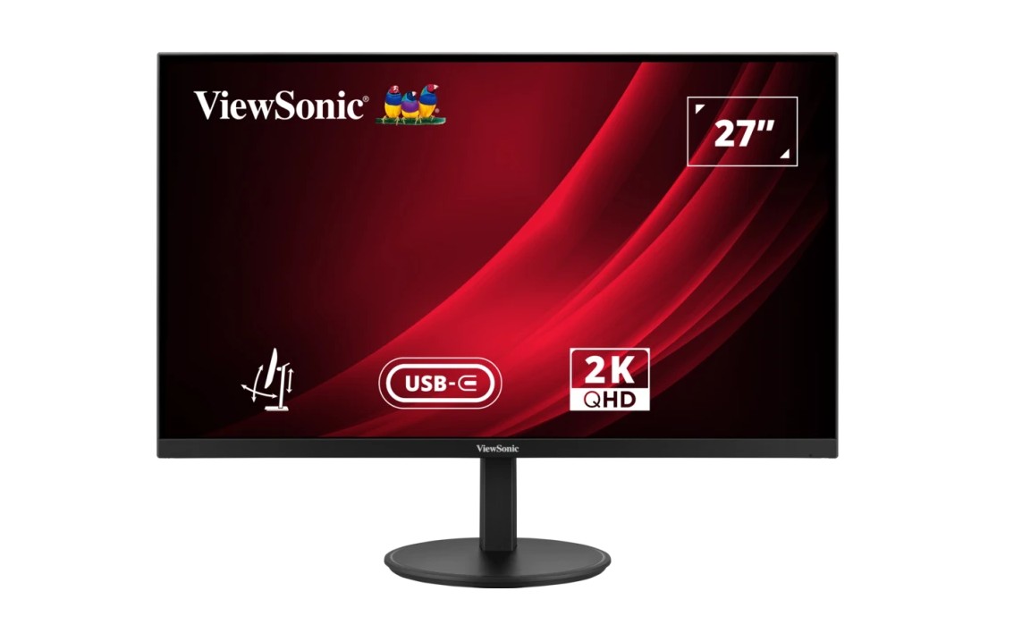 ViewSonic 27 VG 2K 2560 X 1440 SuperClear IPS USBC 65w  Hub DP Height Adjust 3y Advance Replacement Business Pro Monitor
