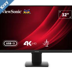 ViewSonic 32 VG 4K SuperClear IPS USBC DP Height Adjust  3y Advance Replacement Business Pro Monitor