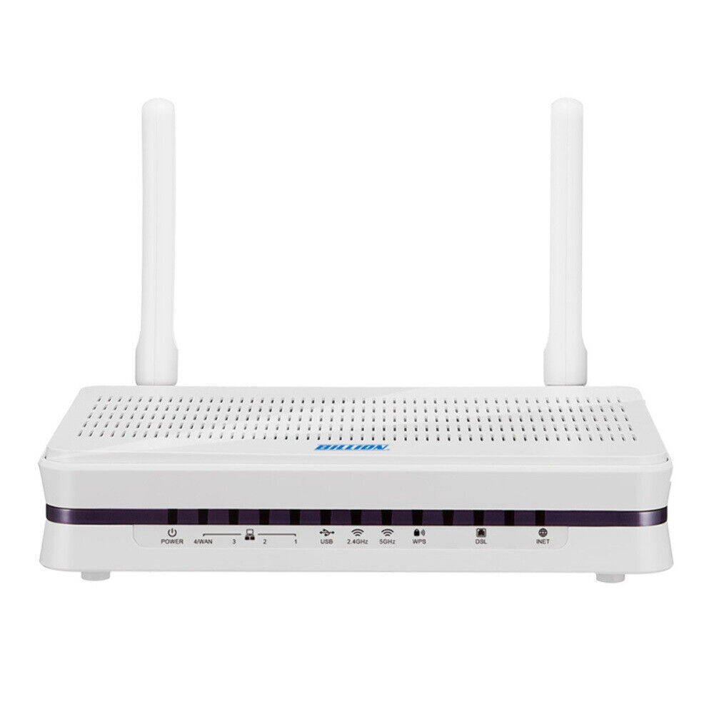 Billion BiPAC8207AX  VADSL2 WiFi 6 AX1500 VPN Firewall Router Dualband Wireless Access Point And 4port Gigabit Ethernet LAN White