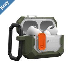 UAG Plasma Apple Airpods Pro 2nd Gen Rugged Case  Olive Drab 104128114040 DROP Military Standard Detachable Carabiner 10 Years Warranty