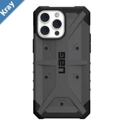 UAG Pathfinder Apple iPhone 14 Pro Max Case  Silver 114063113333 18ft. Drop Protection 5.4M Tactical Grip Raised Screen Surround
