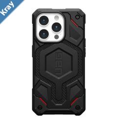 UAG Monarch Pro MagSafe Apple iPhone 15 Pro 6.1 Case  Kevlar Black 114221113940 25ft. Drop Protection7.6M5 Layers of Protection10 Yr. WTY.