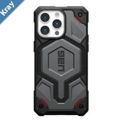 UAG Monarch Pro Kevlar MagSafe Apple iPhone 15 Pro Max 6.7 Case  Kevlar Silver 11422211393325ft. Drop Protection 7.6M Tactical Grip