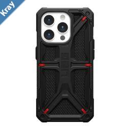 UAG Monarch Kevlar Apple iPhone 15 Pro 6.1 Case  Kevlar Black 114278113940 20ft. Drop Protection6M5 Layers of ProtectionTactical Grip