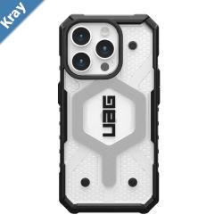 UAG Pathfinder MagSafe Apple iPhone 15 Pro 6.1 Case  Ice 114281114343 18ft. Drop Protection 5.4M Tactical Grip Raised Screen Surround
