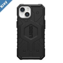 UAG Pathfinder MagSafe Apple iPhone 15 6.1 Case  Black 114291114040 18ft. Drop Protection 5.4M Tactical Grip Raised Screen Surround