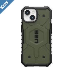 UAG Pathfinder MagSafe Apple iPhone 15 6.1 Case  Olive Drab 11429111727218ft. Drop Protection 5.4MTactical Grip Raised Screen Surround