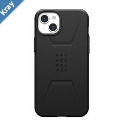 UAG Civilian MagSafe Apple iPhone 15 Plus 6.7 Case  Black 114306114040 20ft. Drop Protection 6M Armored Shell Raised Screen Surround
