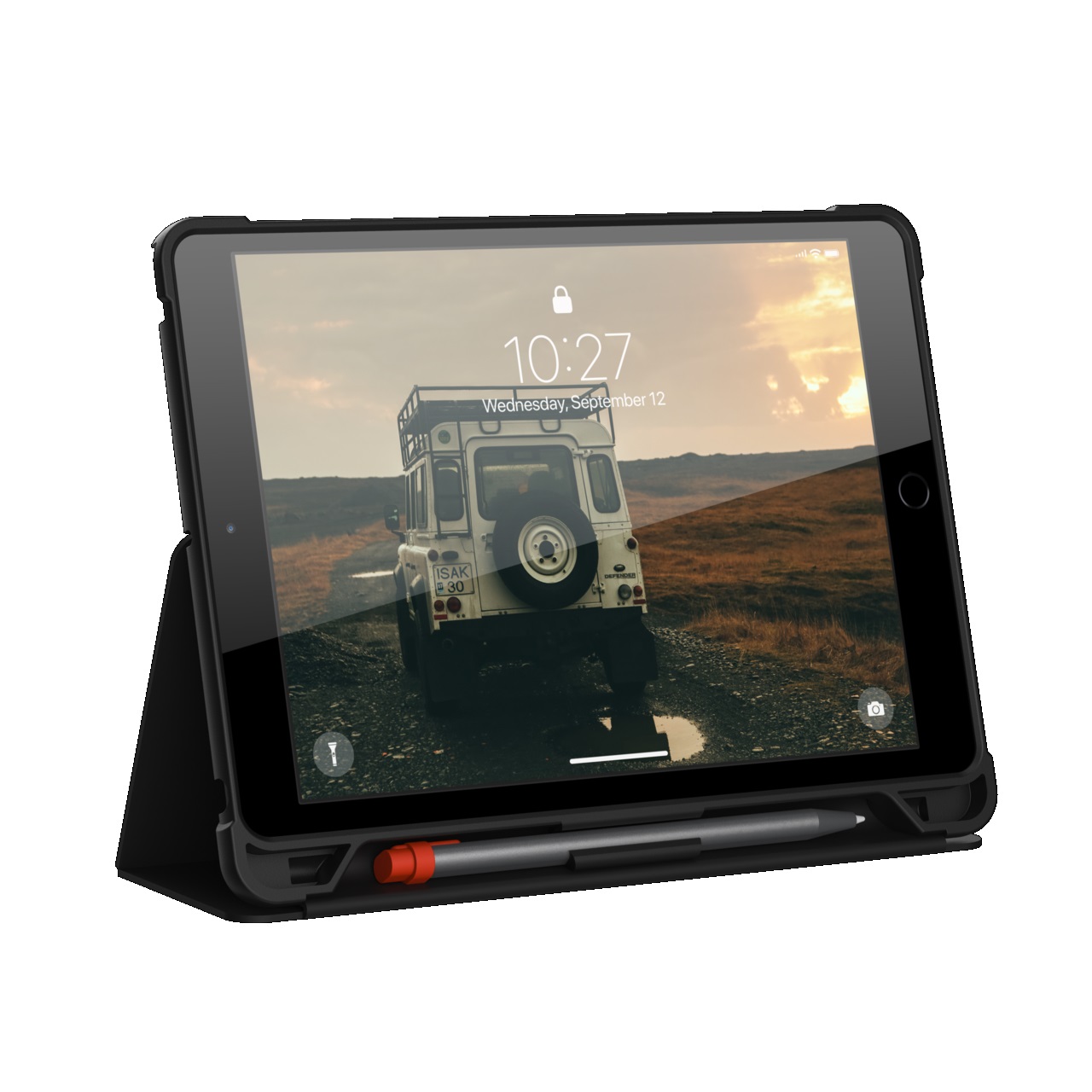 UAG Plyo Apple iPad 10.2 9th8th7th Gen Folio Case  BlackIce 121912B74043