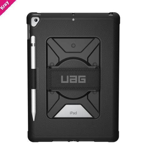 UAG Metropolis Apple iPad (10.2') (9th/8th/7th Gen) with Handstrap Rugged Case - Black (12191LB14040), DROP+ Military Standard, 1 Year Warranty
