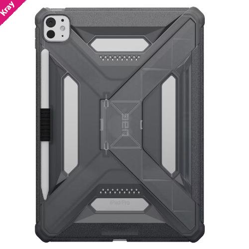 UAG Scout Plus Apple iPad Pro (11.0') (5th Gen) Case - Ash (124491113131), Slim, Soft-Touch, Built-in kickstand, Pencil Holder, 1 Year Warranty