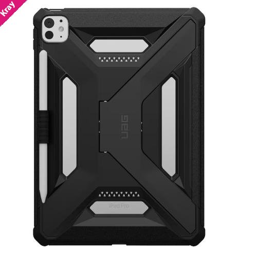UAG Scout Plus Apple iPad Pro (11.0') (5th Gen) Case - Black (124491113131), Slim, Soft-Touch, Built-in kickstand, Pencil Holder, 1 Year Warranty