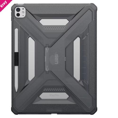 UAG Scout Plus Apple iPad Pro (11.0') (7th Gen) Case - Ash (840283925078), Slim, Soft-Touch, Built-in kickstand, Pencil Holder, 1 Year Warranty