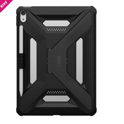 UAG Scout Plus Apple iPad (11.0') (11th Gen) / (10.9') (10th Gen) Case - Black (124495114040), Slim, Soft-Touch, Built-in kickstand, 1 Year Warranty