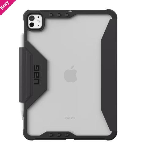 UAG Plyo LT Apple iPad Pro (11') (5th Gen) Folio Case - Ice/Black (124499114043), Precise-fit, Built-in kickstand, Pencil Holder, 10 Years Warranty
