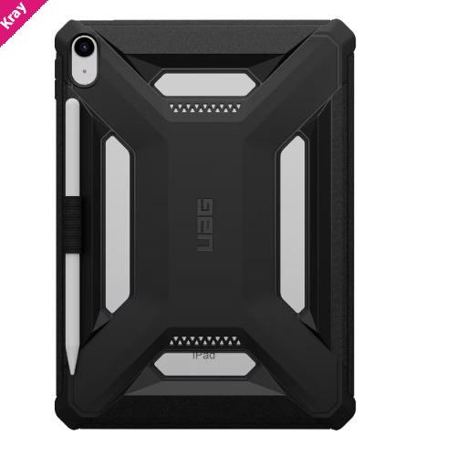 UAG Scout LT Apple iPad (11.0') (11th Gen) / (10.9') (10th Gen) Case - Black (124507114040), Slim, Pencil Holder, Secure Hold, 1 Year Warranty