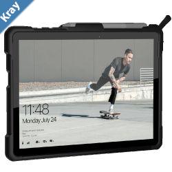 UAG Metropolis Microsoft Surface Go 4 Case  Black321076114040DROP Military StandardRaised Screen SurroundTactical GripBuiltin Kickstand