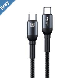 Pisen Braided USBC to USBC 100W PD Fast Charge Cable 1M Black  BendResistant Samsung GalaxyApple iPhoneiPadMacBookGoogleOPPONokiaLaptop