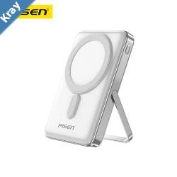 Pisen 10k mAh 30W PowerMag Wireless Fast Charging Power Bank with Holder  CCCCertified Supports PD QC 3.0 LED Display Charge Multiple Devices