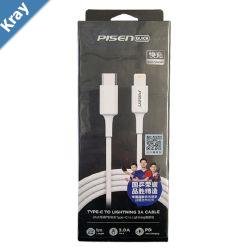 Pisen Lightning to USBC PD Fast Charge Cable 1M WhiteSupport 3AReinforced SR is not Easy to FracturedTPE Wire MaterialApple iPhoneiPad
