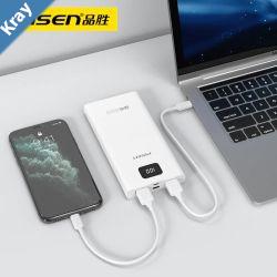 Pisen Dual USBA Power bank 10500mAh White  Supports Protocols Such PD3.0QC3.0 and AFC LED Display Fast Charge Laptop