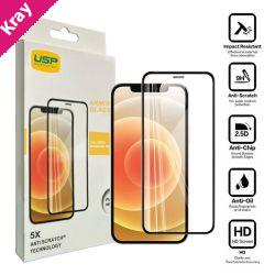 USP Apple iPhone 16e / iPhone 14 / iPhone 13 Pro / iPhone 13  Armor Glass Full Cover Screen Protector -  5X Anti Scratch Technology, 3 Years Warranty