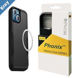 Phonix Apple iPhone 15 Pro 6.1 Armor Rugged Case With MagSafe Black MilitaryGrade  Multi layers NoSlip Sleek ultimate protection