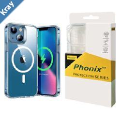 Phonix Apple iPhone 15 6.1 Clear Rock Shockproof Case With MagSafe  Ultrathin lightweight Nonslip Shockproof strong and durable materials
