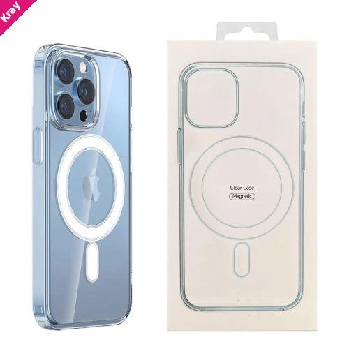 USP Apple iPhone 15 (6.1') Clear Case with MagSafe - Built-in magnets, Scratch Resistant, Crystal Clear,Shockproof, 3 Years Warranty