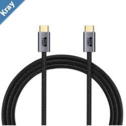 Pisen Braided USBC to USBC 3.2 Gen2 Cable 1M  Black 5A100W PD 20Gbps Data Transfer Speed8K60Hz VideoBest for Laptop  other USBC devices