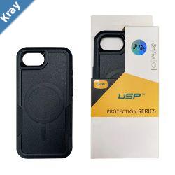 USP Apple iPhone 16e Armor Light Case with MagSafe Black  Two Tough Layers No Slip Grippy Edges 360 Protection Slim Seek Pocket FIt