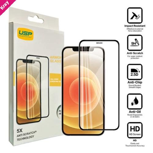 USP Apple iPhone Air (6.5') Armor Glass Full Cover Screen Protector - Impact-Resistant, Smooth Edges, 3 Years Warranty