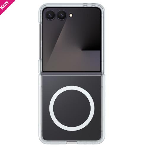 OtterBox Thin Flex Magnets Samsung Galaxy Z Flip8 5G (6.9') Case Clear - (77-000593), Antimicrobial, DROP+ Military Standard, 7 Years Warranty