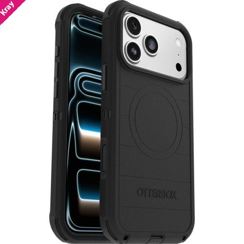 OtterBox Defender Pro MagSafe Apple iPhone 18 Pro Max / iPhone 17 Pro Max (6.9') Case Black-(77-000958), Camera Control, 7 Years Warranty