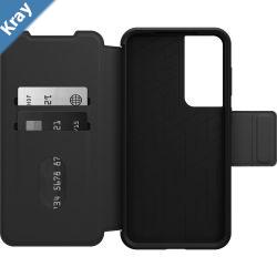 OtterBox Strada Samsung Galaxy S23 5G 6.6 Case Black  7791177 DROP 3X Military Standard Leather Folio Cover Card Holder 7 Years Warranty