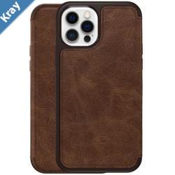 OtterBox Strada MagSafe Apple iPhone 15 Pro 6.1 Case Espresso Brown  7793559 DROP 3X Military Standard Leather Folio Cover