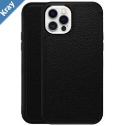 OtterBox Strada MagSafe Apple iPhone 15 Pro 6.1 Case Shadow Black  7793560 DROP 3X Military Standard Leather Folio Cover