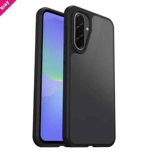OtterBox React Samsung Galaxy A36 5G (6.7') Case Black Crystal - (77-97782),Antimicrobial,DROP+ Military Standard,Raised Edges,7 Years Warranty