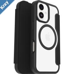 OtterBox React Folio MagSafe Apple iPhone 17 6.3 Case Black Crystal ClearBlack  7798586 DROP Military Standard 7 Years Warranty