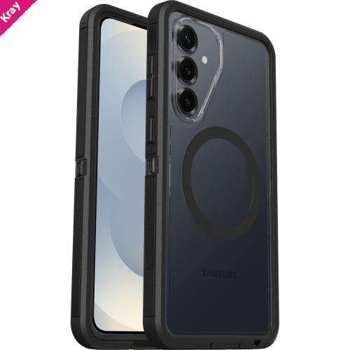 OtterBox Defender Pro XT Clear Samsung Galaxy S26+ 5G (6.7') Case Dark Side (Clear/Black) - (77-99897), DROP+ 7X Military Standard, 7 Years Warranty