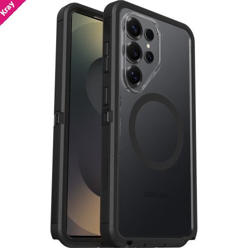 OtterBox Defender Pro XT Clear Samsung Galaxy S26 Ultra 5G (6.9') Case Dark Side (Clear/Black) - No Retail Packaging - (77-99911), 7 Years Warranty