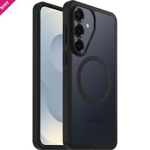 OtterBox React Magnets Samsung Galaxy S26+ 5G (6.7') Case Black Crystal (Clear/Black) - (77-99936),DROP+ Military Standard, 7 Years Warranty