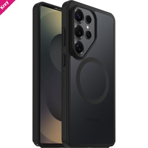 OtterBox React Magnets Samsung Galaxy S26 Ultra 5G (6.9') Case Black Crystal (Clear/Black) - (77-99937),DROP+ Military Standard, 7 Years Warranty