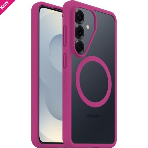 OtterBox React Magnets Samsung Galaxy S26 5G (6.3') Case Rose Crystal (Clear/Pink) - (77-99944),DROP+ Military Standard,Raised Edges,7 Years Warranty