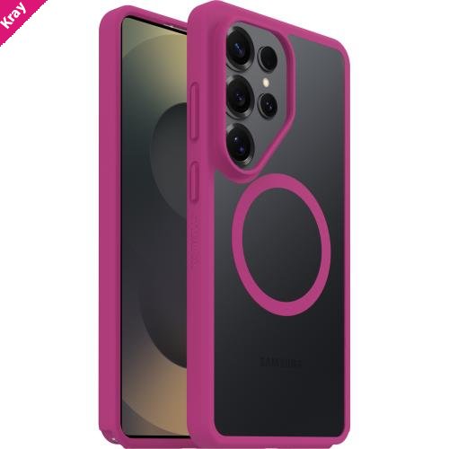 OtterBox React Magnets Samsung Galaxy S26 Ultra 5G (6.9') Case Rose Crystal (Clear/Pink) - (77-99946),DROP+ Military Standard, 7 Years Warranty